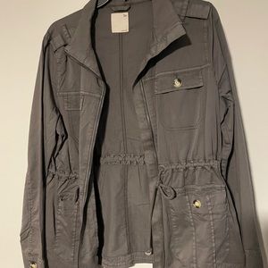 So Brand utility jacket; size Large; grey color